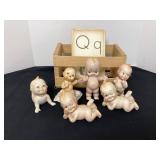 Porcelain Kewpie Figurines, Alphabet Cards &