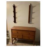 2 drawer dresser and gun rack