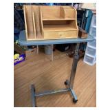 Adjustable Stand with tray, organizer & wood box