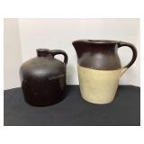 Stoneware Pitcher & Stoneware Jug