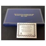 2001-02 10 Statehood Quarter Dollars, 24 karat