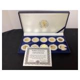 2007-08 10 Statehood Quarter Dollars, 24 karat