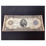 1914 $5 Federal Reserve Note