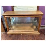 Lighted Oak Curio Cabinet