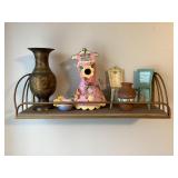 Wall Shelf & Contents, 24x7x6 1/2"