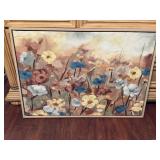 Floral Canvas Picture, 34x24"