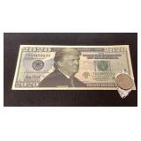 Trump 2020 Novelty Bill & Buffalo Nickel Pendant