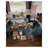 Metal Shelf & Contents