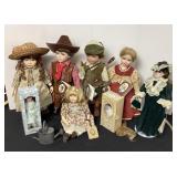8 porcelain dolls