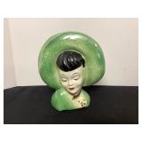 Vintage Lady Head Vase / Planter
