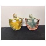 Vintage Dancing Lady Planters