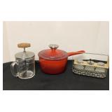 Chopper, Cast Iron Saucepan, S&P Set