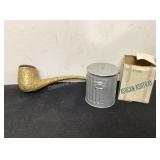 Ornate Brass Pipe & Aschcan-Ashtray