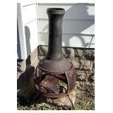Cast iron chiminea, 51"t x 20"w