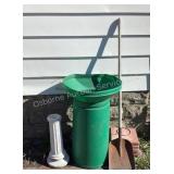 Cement bird bath base, leaf bag funnel, 6 12"