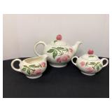 Continental Kilns Teapot, Sugar & Creamer