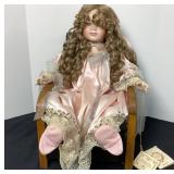 Rachel by Kingstate Porcelain Doll & Chair
