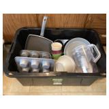 Tote of Good Usable Kitchen Goods