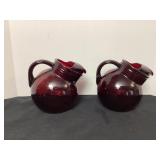 Ruby Red Glass Pitchers