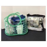 Basket of Curtain Panels & Recliner Cover