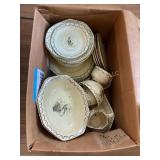 Box of Vintage Dishes from Attic