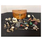 Wood Spikehorn Souvenir Box & Jewelry