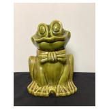 10 1/2" tall vintage frog cookie jar