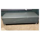 Grey Bench, 60" wide x 17" tall x 23" deep
