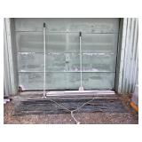 2 Aluminum Rakes & Rubber Drag Court Sweeper