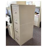 4 drawer HON file cabinet, 15x26.5x52" tall