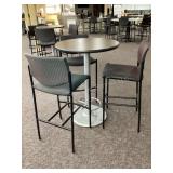 Pub Style High Top Table & 3 Chairs
