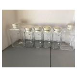 6 glass storage containers with lids