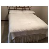 Mattress, topper, box spring, frame & pillows