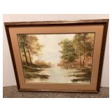 30x25" River Scene Picture