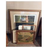 Six Gallery Wall Pictures, largest is 32x29"