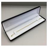 Like New 7" 14K gold brilliant cut bracelet