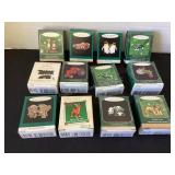 12 Miniature Hallmark Ornaments