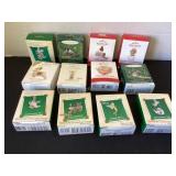 12 Miniature Hallmark Ornaments