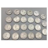 Twenty three 1920-30s Canadian 5 Cents