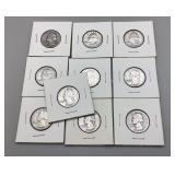 10 Washington Quarters