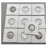 10 Washington Quarters