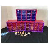 3 like new organizers with a variety of pins