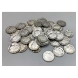 Collection of 1950s Roosevelt Dimes, 52 total