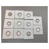 11 Roosevelt silver dimes