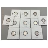 11 Roosevelt silver dimes