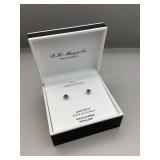 Amethyst & Sterling Post Earrings, like new