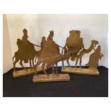 Three Metal Wise Men Silhouettes