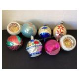 8 vintage Christmas ornaments