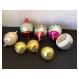 8 Vintage Christmas ornaments