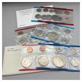 1971 & Two 1976 uncirculated US coin sets